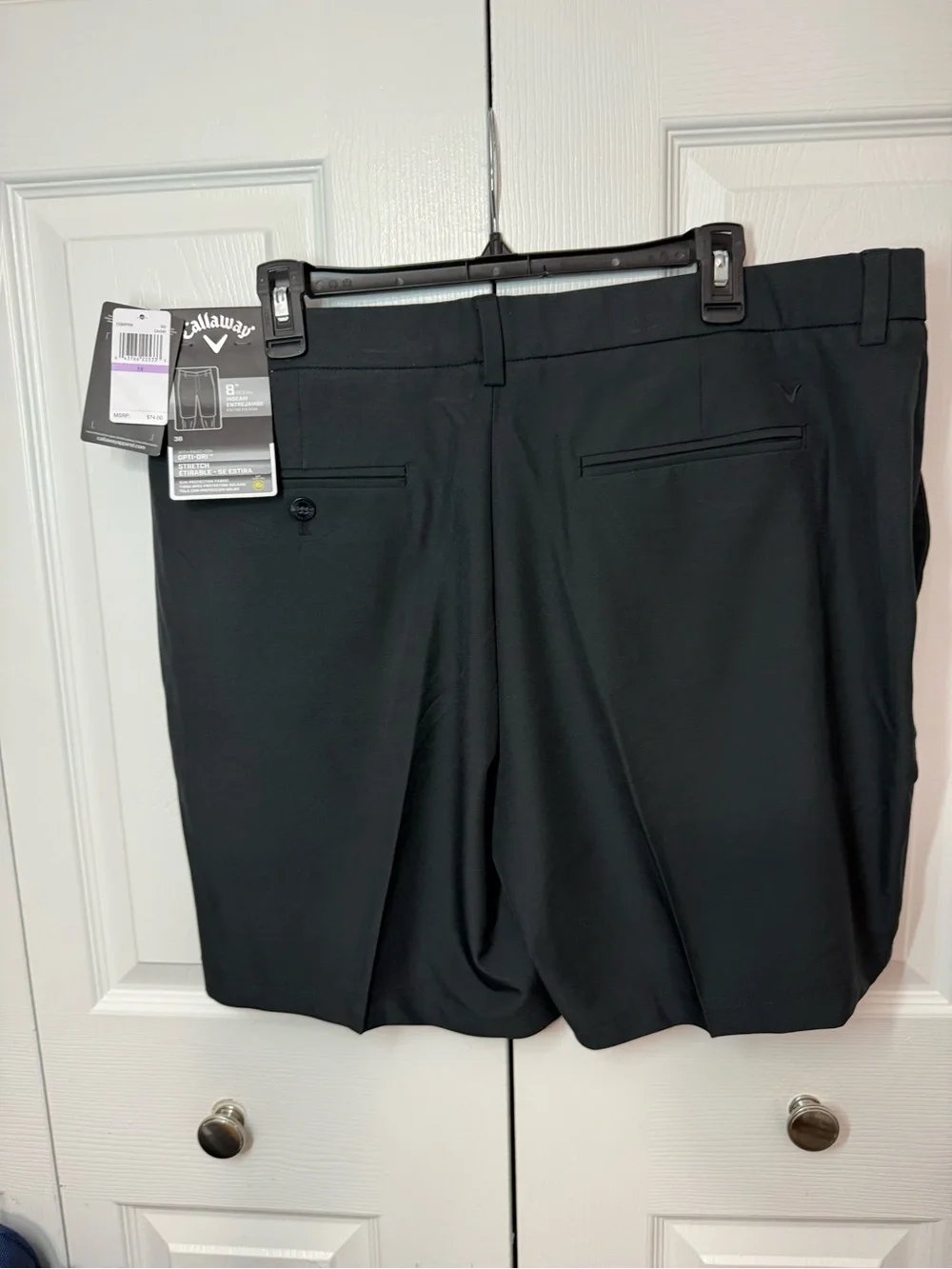 Men’s Callaway Golf Shorts NWT Size 38 Black 8” Inseam